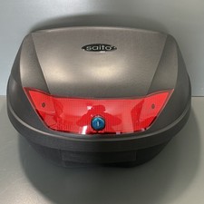 SAITO TOPCASE 51 L INKL. ADAPTERPLATTE & ROTER REFLEKTOR SCHWARZ