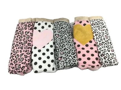 lot de 5 culottes filles motifs coeur pois tâches taille doré  3-4 ans - Photo 1/3