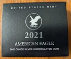American Eagle 2021 W One OZ Silver Uncirculated Coin (BURNISHED) 21EGN OGP