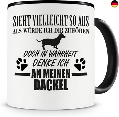 Samunshi  Mug with German Text ''Ich denke an meinen Dackel Hunde'' [German 