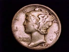 1929-D  Mercury Dime, Very Good to Fine  in Grade.