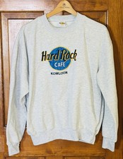 VINTAGE HARD ROCK CAFE KOWLOON SWEATSHIRT SIZE YOUTH XL Grey Hong Kong Crewneck