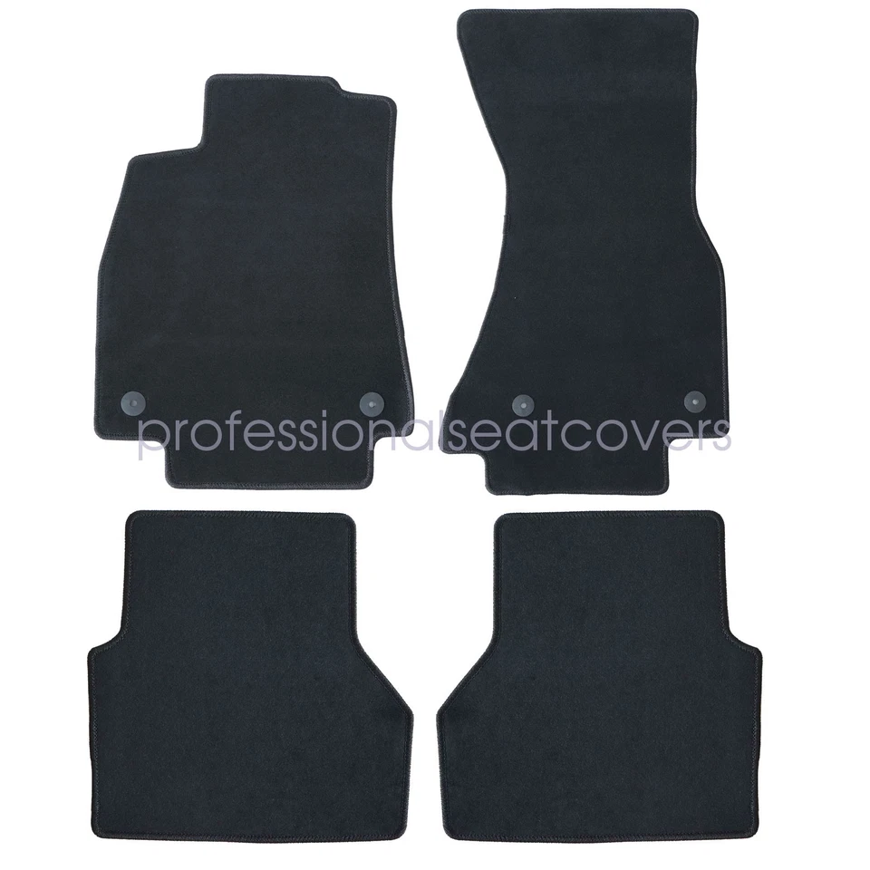 Floor Mats Carpet Velour Fits 2019 2020 2021 2022 2023 Audi A6 Quattro S6 Black - Image 4 of 4