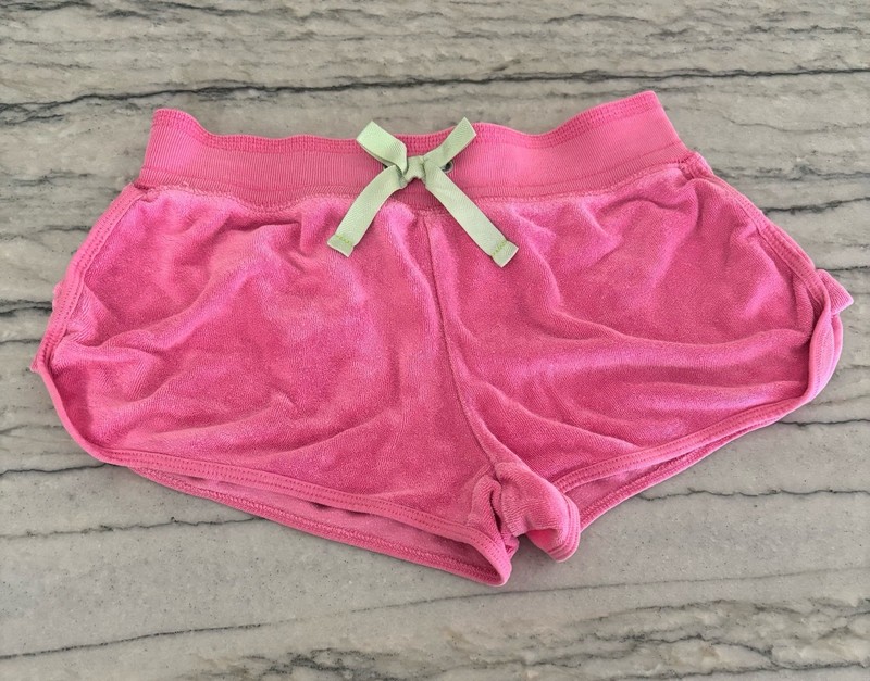 Polo Ralph Lauren Girls Pink Terrycloth Elastic Waist Shorts Size M 8-10