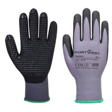 Image of Portwest AB351 DermiFlex Plus Dotted Glove Comfort Nitrile Sandy Coating - Pk12