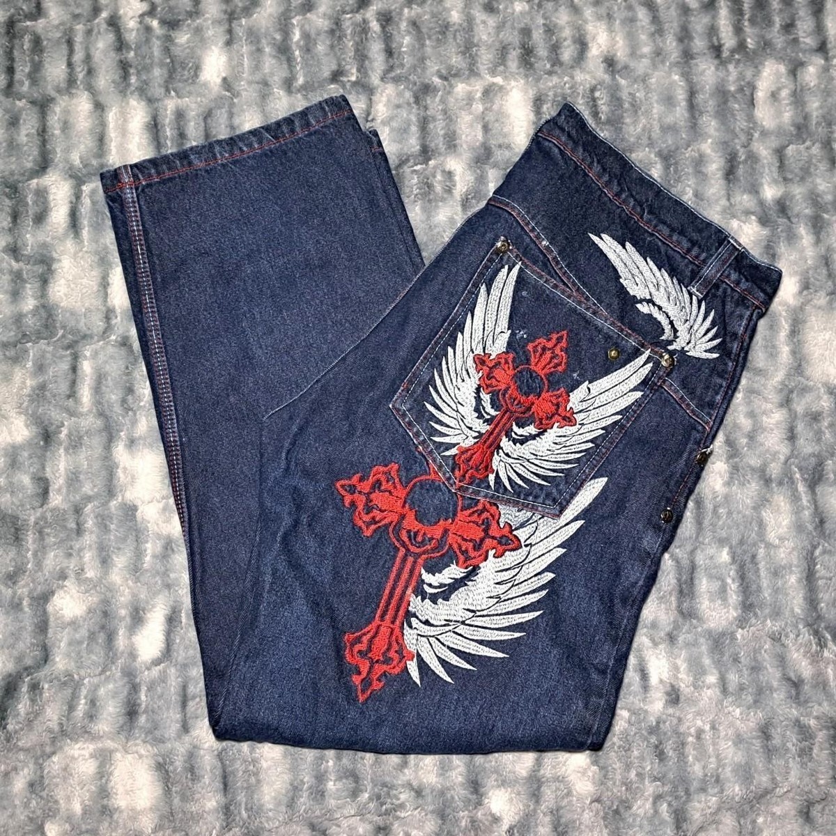 パンツ 2000's archive edwin buggy denim y2k 2000's archive 有刺鉄線 buggy denim y2k - メルカリ