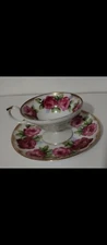 VINTAGE DEL MAR - JAPAN HAND PAINTED PORCELAIN TEA CUP & SAUCER SET - S92