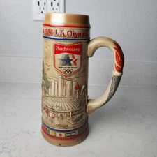 Budweiser 1984 Los Angeles Olympic Games Stein Tall Vintage