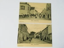 2 Postcards, De, Souilly, Animated, Mangeard Edition.   New Condition,...