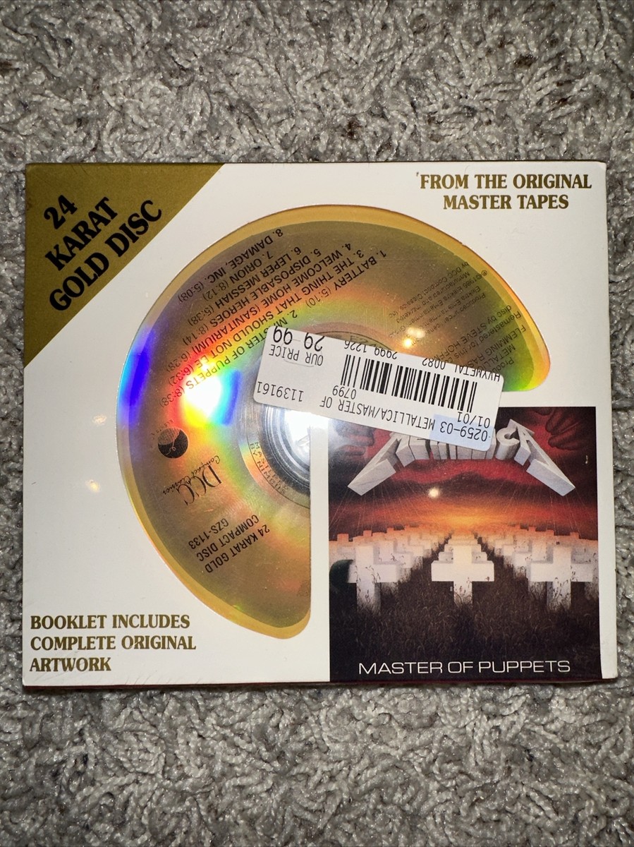 洋楽 24K GOLD CD LLICA MASTER OF PUPPETS Metallica Master of Puppets DCC 24kt Gold CD GZS-1133 New
