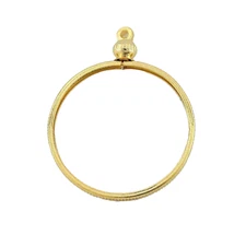 ONE FIFTY CENT HALF DOLLAR GOLD COLOR COIN HOLDER PENDANT MOUNTING FINDING CF929