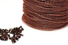 60ft Red Copper 1.5mm Ball bead Chain links jewelry making 1-3 day Ship