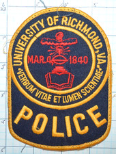 VIRGINIA, UNIVERSITY OF RICHMOND POLICE DEPT PATCH
