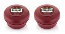 2 pcs Proraso Shaving Soap for Thick  Coarse Beard, Sandalwood 5.2 oz 2 Pack 