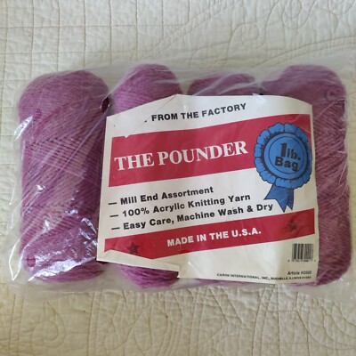 New Vintage Caron 1 Lb Purple Yarn Sport Weight #2 4oz - 4 Skeins