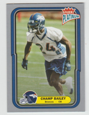 CHAMP BAILEY 2004 Fleer Platinum PLATINUM FINISH #47 SP Parallel 059/100 HOF