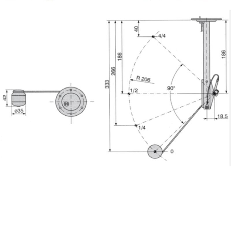 GALLEGGIANTE INDICATORE CARBURANTE SENSORE TRATTORE FIAT 605C 540 505 640 - Foto 4
