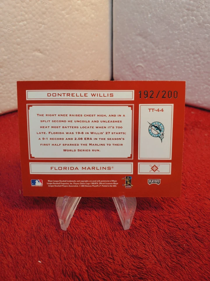 2004 Absolute TOOLS OF THE TRADE #/200 Dontrelle Willis Florida Marlins - Image 3 of 3