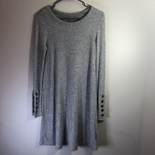 AMERICAN EAGLE Soft & Sexy Plush Women's Long Sleeve A Line Gray Dress Size S
