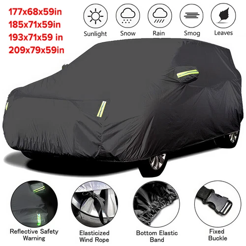 Heavy Duty Waterproof Car Cover Rain Snow UV Full Protection Universal - Picture 1 of 18
