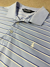 Men s Large Polo Golf Ralph Lauren Classic Fit Light Blue Striped