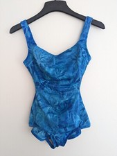 Vintage 90s Le Cove blue Hawaiian Floral One Piece Swimsuit Women's Medium S2S