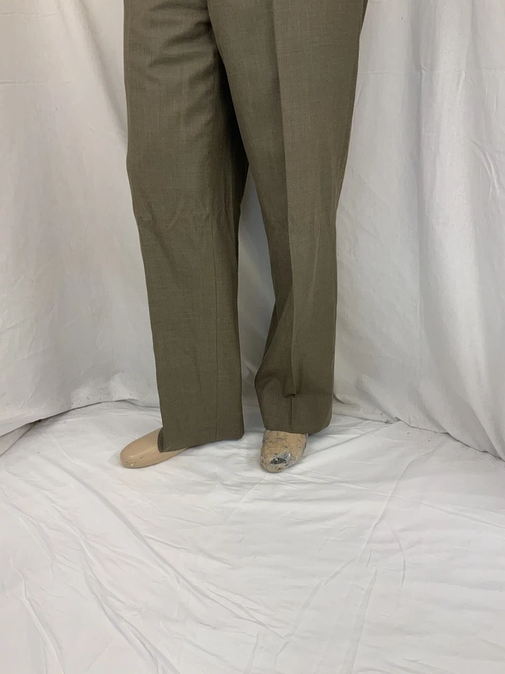 Pantalones de hombre Linea Naturale 36x29 bronceado microfibra frente plano usados una vez YGI P1-782 Foto 4 de 4