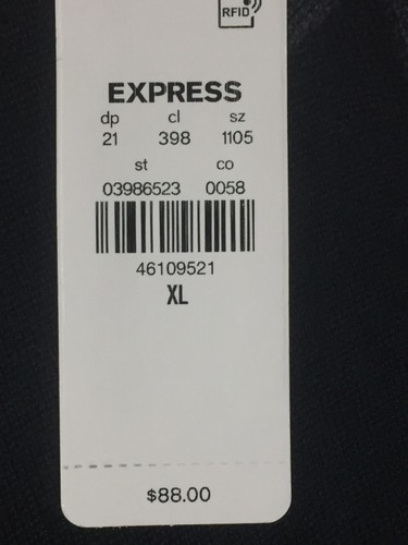 P469 EXPRESS Color Block Merino Wool Sweater Polo Black/Gray Mens Size XL - Picture 8 of 11