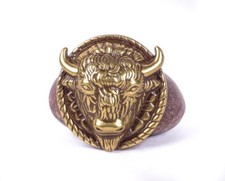 2PC 48 50MM Buffalo Head Bison Leather Craft Western Copper Conchos Screwback