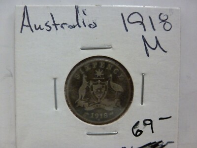 1918-M Australia 6 Pence Silver Coin | eBay
