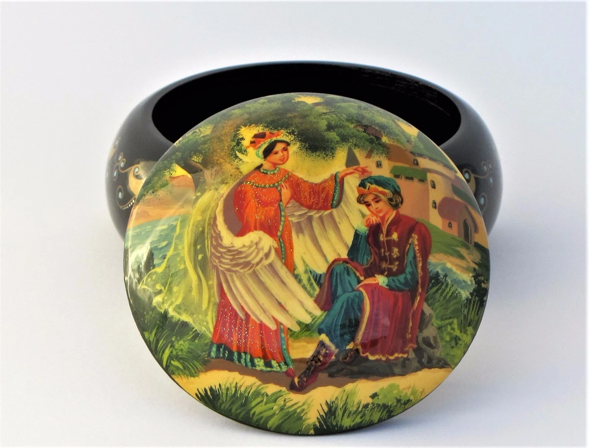 Paire De Cadres Photos Art Nouveau En Verre Peint A La Main