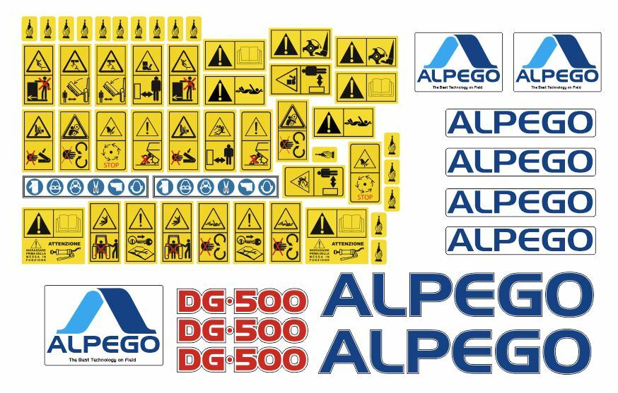 decalcomanie adesive alpego rotolama dg 500 kit completo