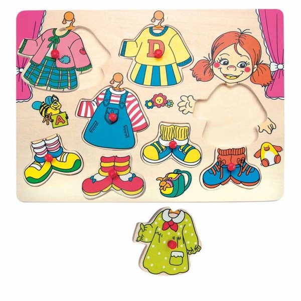 Ankleidepuzzle MÄDchen Kinder Holzpuzzle Steckpuzzle Setzpuzzle Puzzle # 90319-image