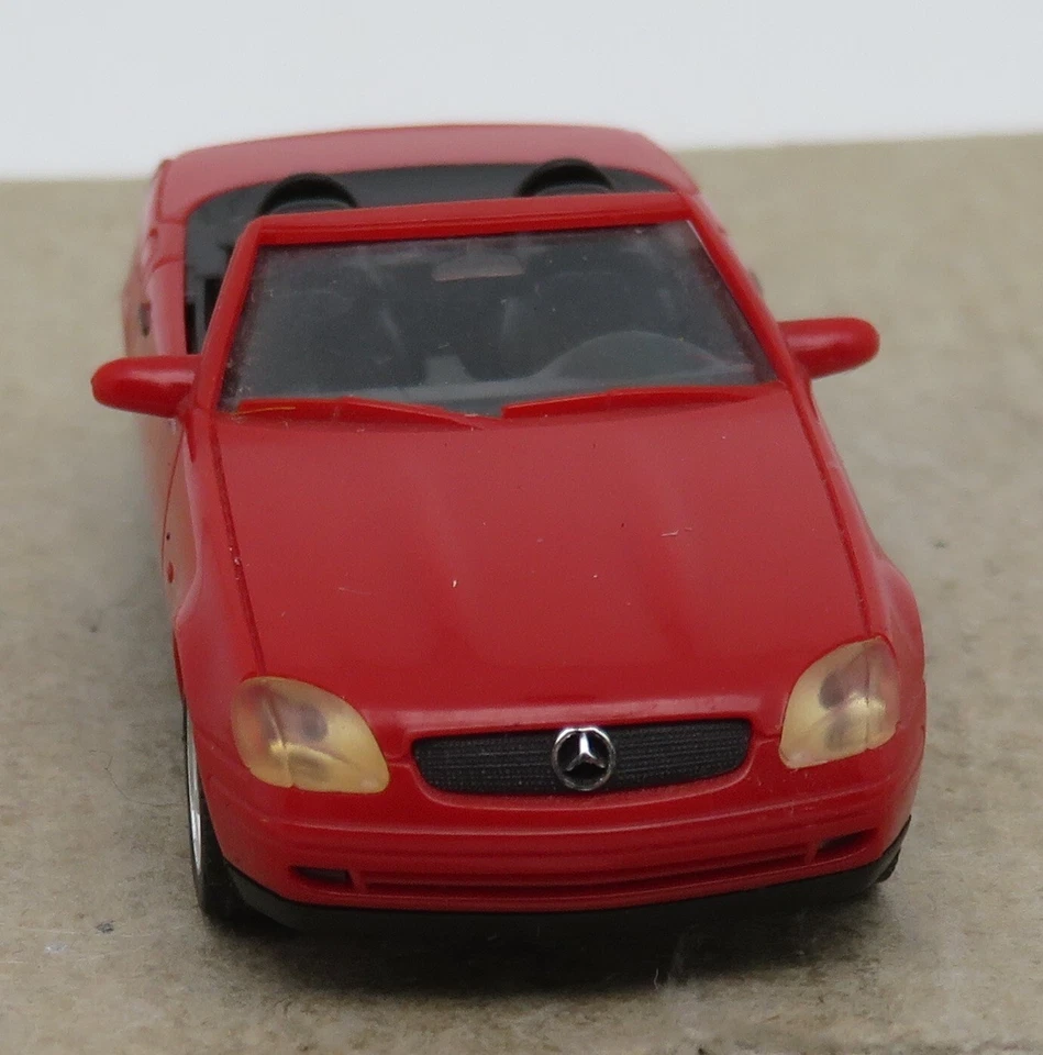 MICRO HERPA HO 1/87 MERCEDES SLK 230 ROADSTER OUVERT ROUGE #032148 NO BOX - Photo 2/4