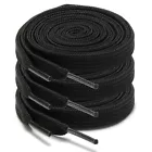 3pair 3/8" Double Layer Flat Athletic Shoe Laces Strings for Sneakers 24-72 Inch