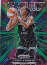 2022 Panini Prizm WNBA Fearless Insert Green Refractor #15 Candace Parker