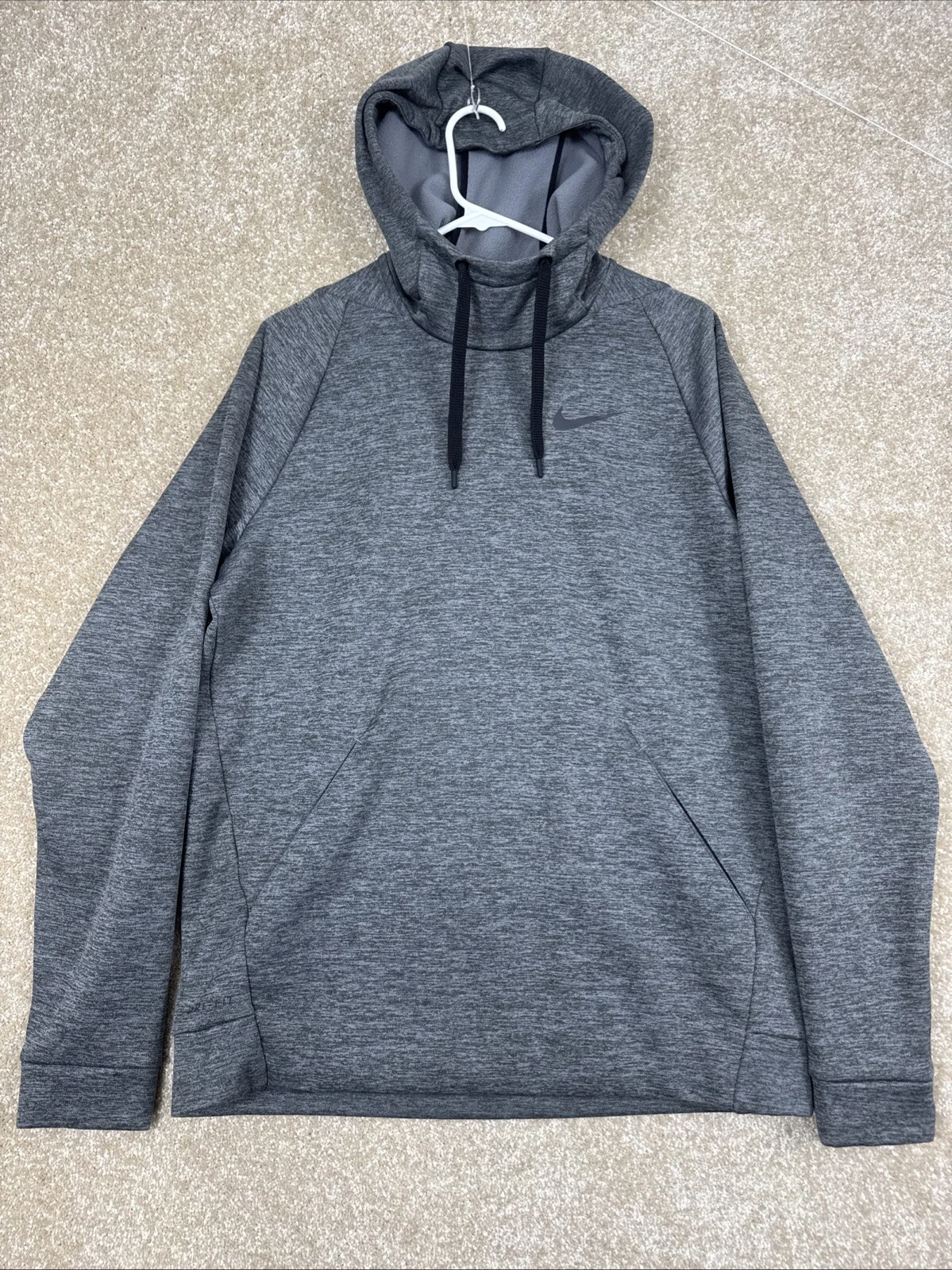 Nike Hoodie Shirt Men Size M. Gray Lightweight Dri Fit Performance Pullover EUC.