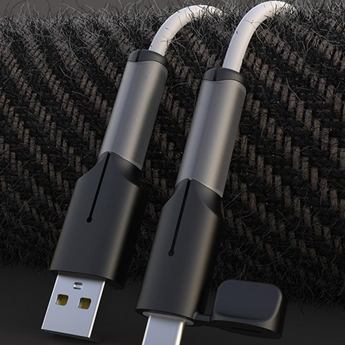 .UK-1pcs For Mirco/Type-c Data Cable Interface Protective Cover U6W4 - Photo 6/20
