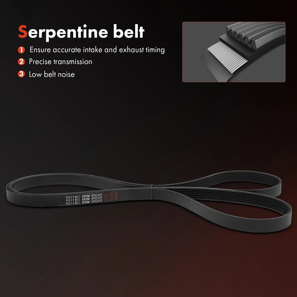 3x Serpentine Belt Drive Component Kit for GMC Savana 1500 Yukon K1500 Suburban - Image 4 of 4