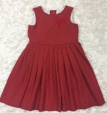 Vintage Chocolate Soup Size 2T Dress Red White Appliqued Bow Sleeveless USA Made