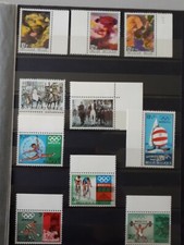 timbres belges : 1968  COB n° 1456 à 1460, 1463 à 1465, 1475, 1476...  NEUF **