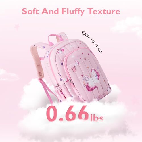Toldder Kids Backpack With Chest Strap – Waterproof Preschool Bookbag, Elephant Pink Design - View #5
