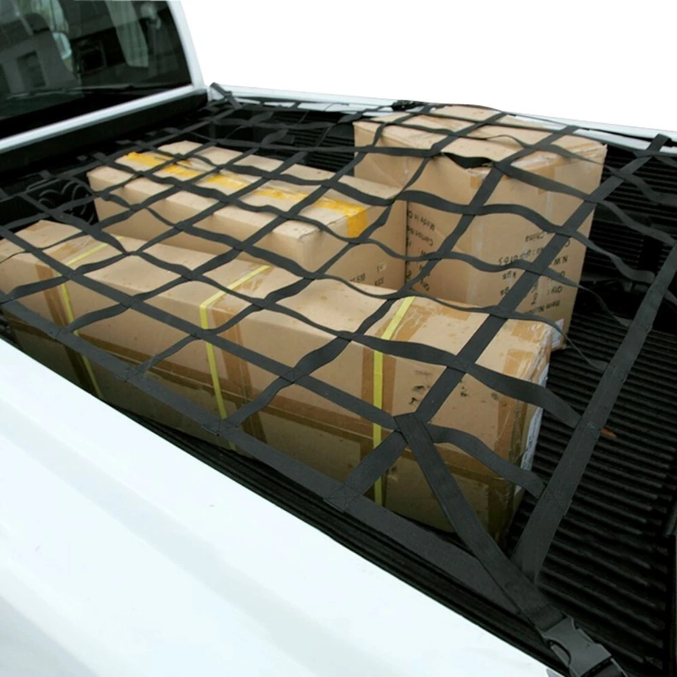 7.5ft Heavy-Duty Tie Down Cargo Net for Dodge Trunk Bed Trailer or Roof Top Rack Foto 3 de 4