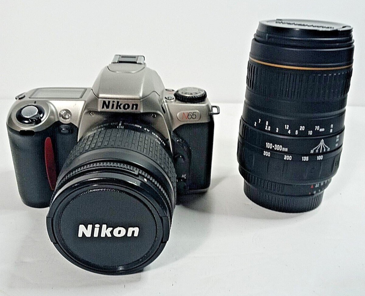 NIKON N65 Silver A/F 35mm Film SLR Camera 28-80mm QUANTARAY 100