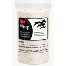 3M Vetrap Bandaging Tape: 4 in. x 15 ft. White 
