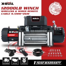 X-bull Electric Winch 12000lb Wirless Steel Cable Trailer Towing Truck Suv 4wd X-bull Electric Winch 12000lb Wirless Steel Cable Trailer Towing Truck Suv 4wd