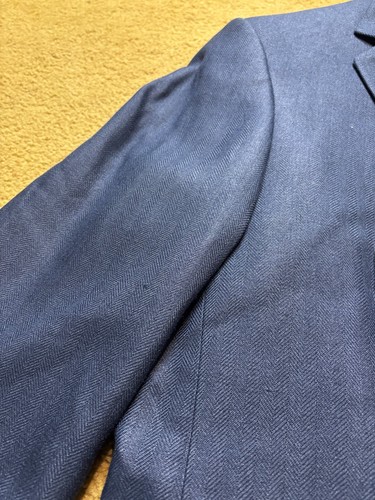 Gianfranco Ruffino Italy 100% Silk Blue Sport Coat Dinner Blazer Suit Jacket 40R - Picture 8 of 11