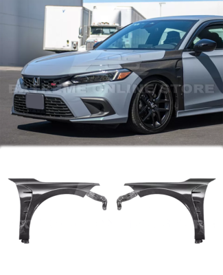 Type-R Style CARBON FIBER Fenders Fits 22-Up Honda Civic JDM Front