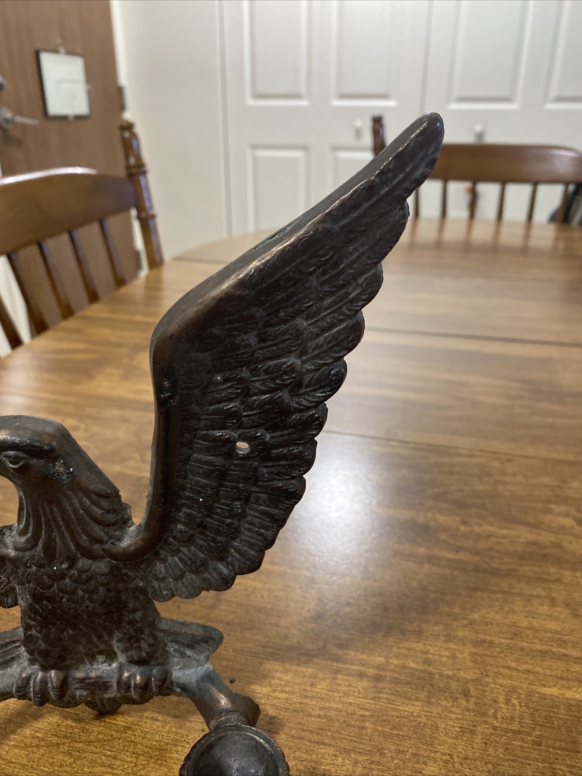 Vintage Metal Brass Or Bronze Patriotic Eagle Candle Holder Wall