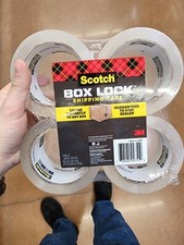 Scotch Box Lock Shipping Tape 4pack 1.88in X 54.6yds 218yds Total